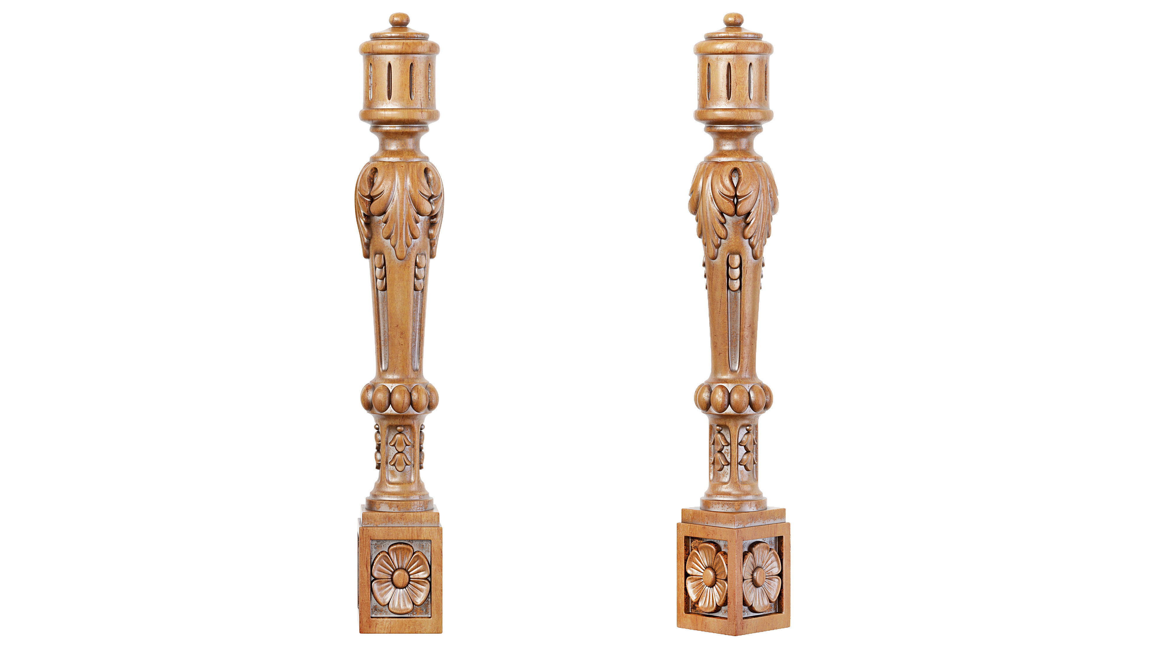 Classic baluster 03 3D model_3
