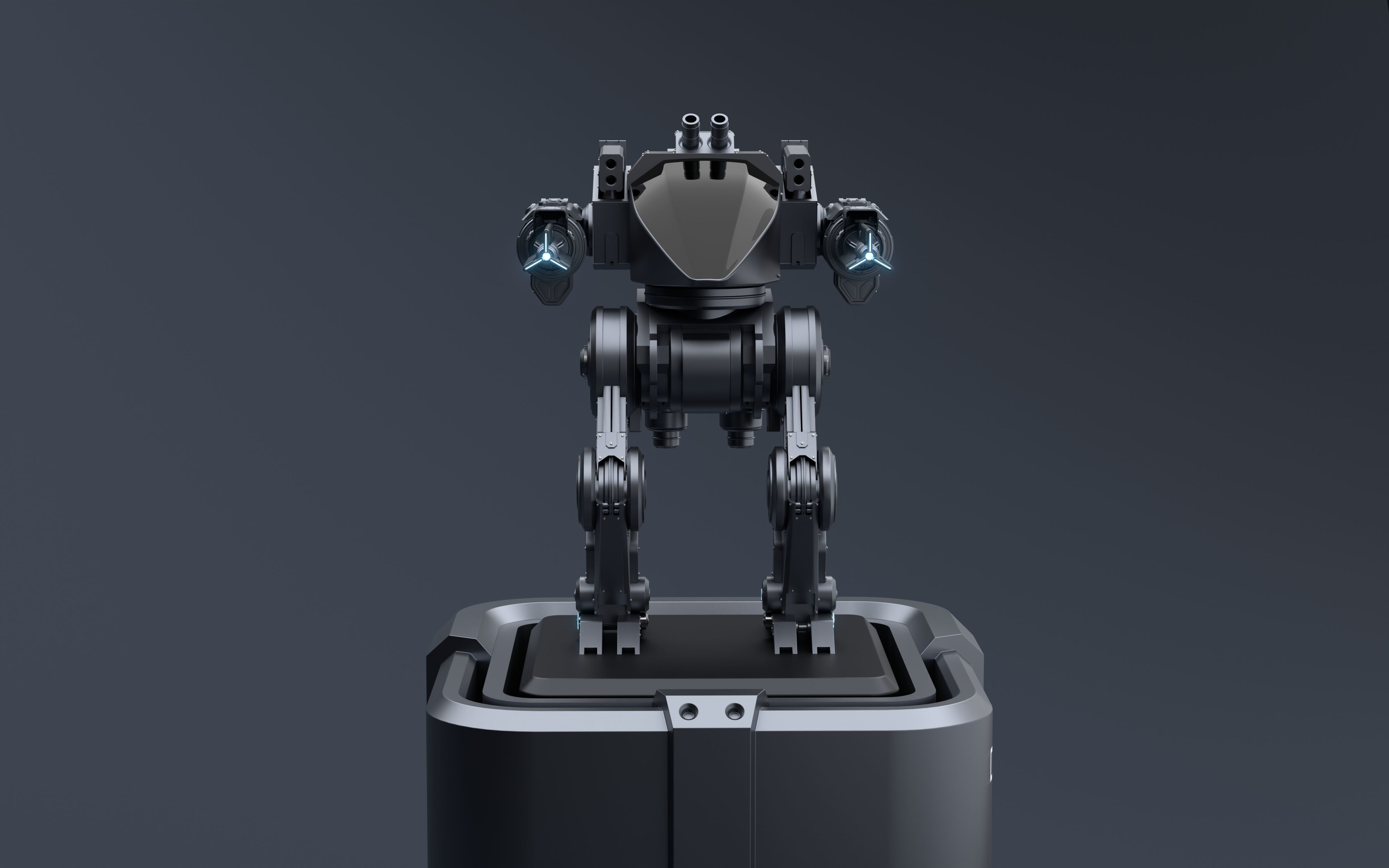 scifi robot 3D model_4
