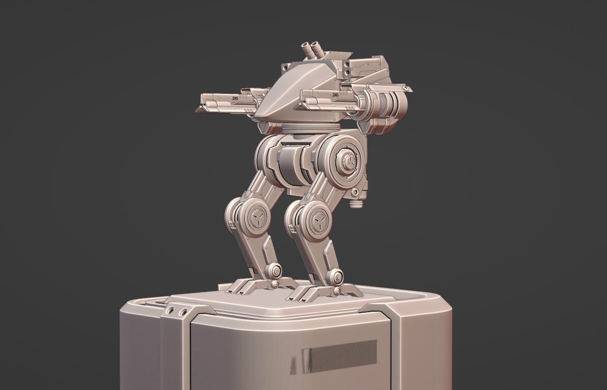scifi robot 3D model_8