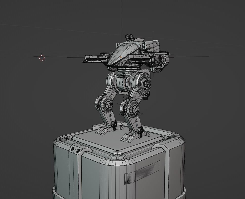 scifi robot 3D model_13