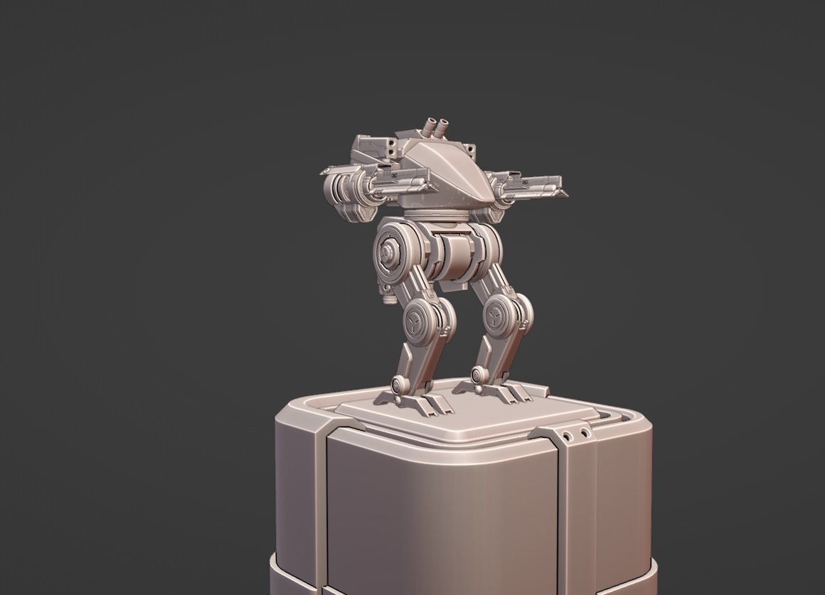 scifi robot 3D model_9