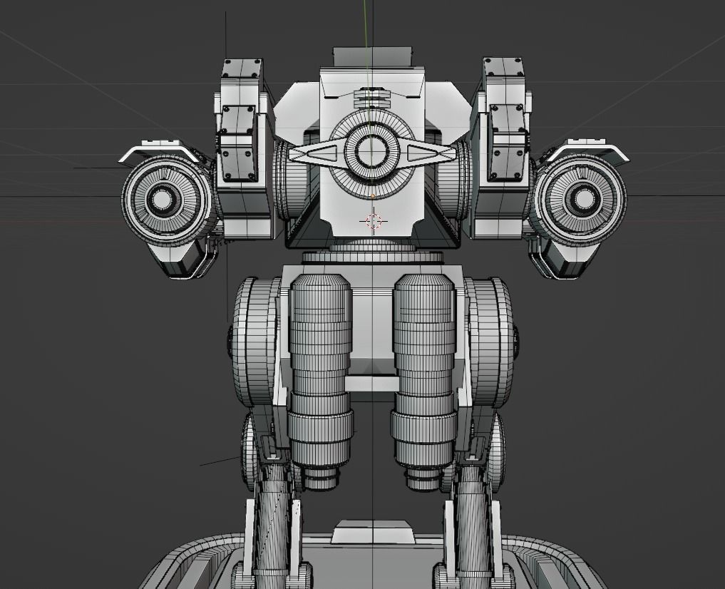 scifi robot 3D model_12
