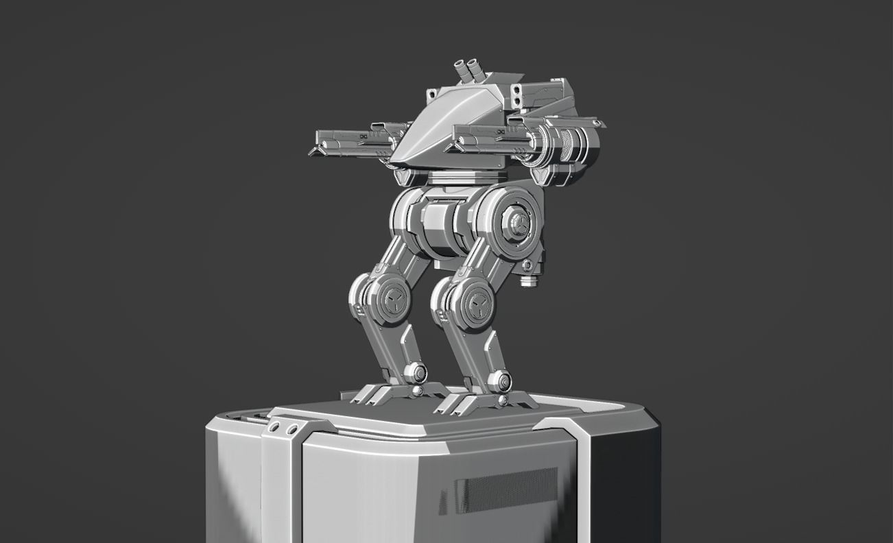 scifi robot 3D model_16