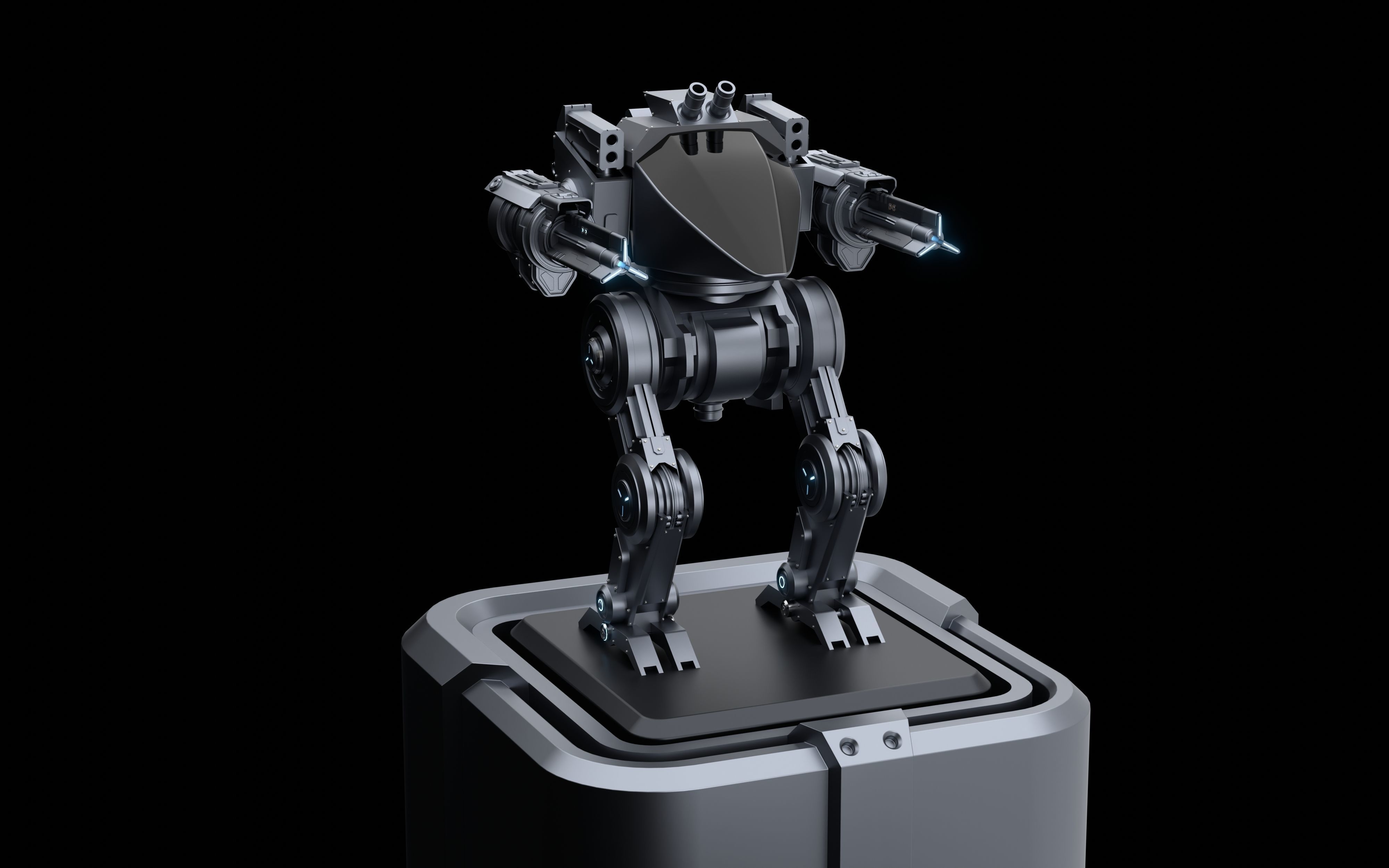 scifi robot 3D model_3