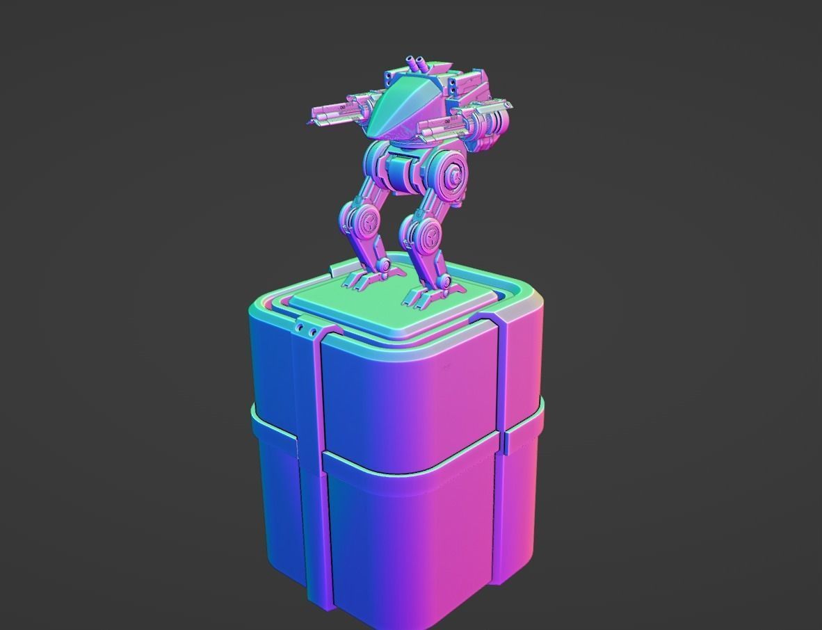 scifi robot 3D model_10
