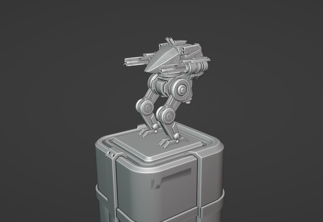 scifi robot 3D model_15