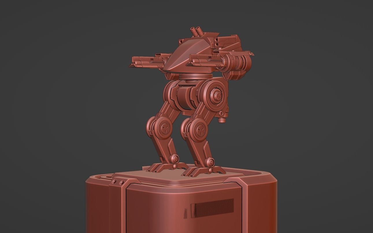 scifi robot 3D model_11