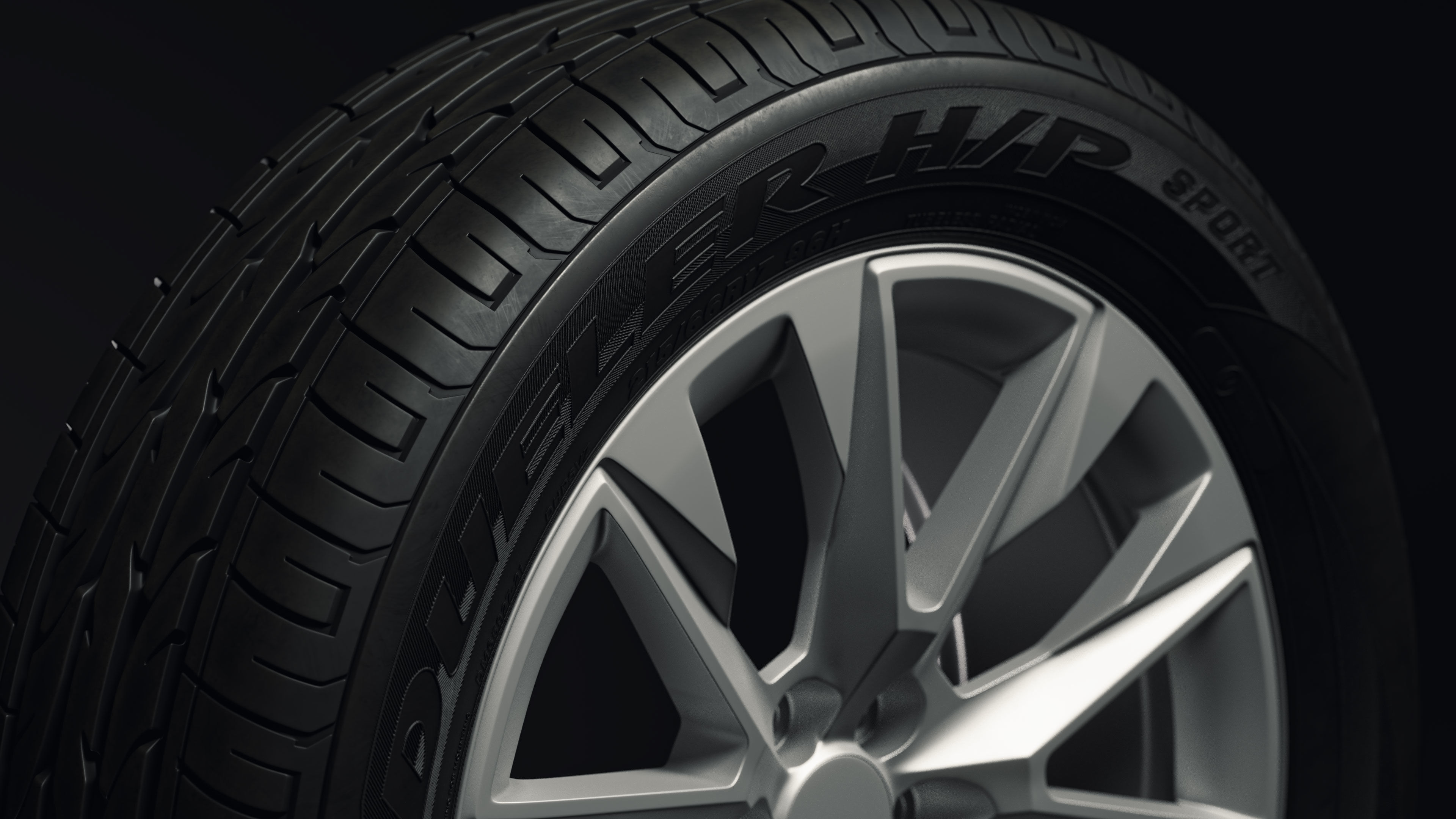 Bridgestone Dueller HP Sport Detailed 3D Model 3D model_1