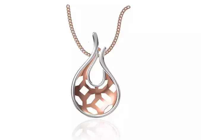 Women Unique Pendant STL JCD Details 3D print model