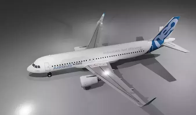 Airbus a320neo Airbus house livery Low-poly 3D model