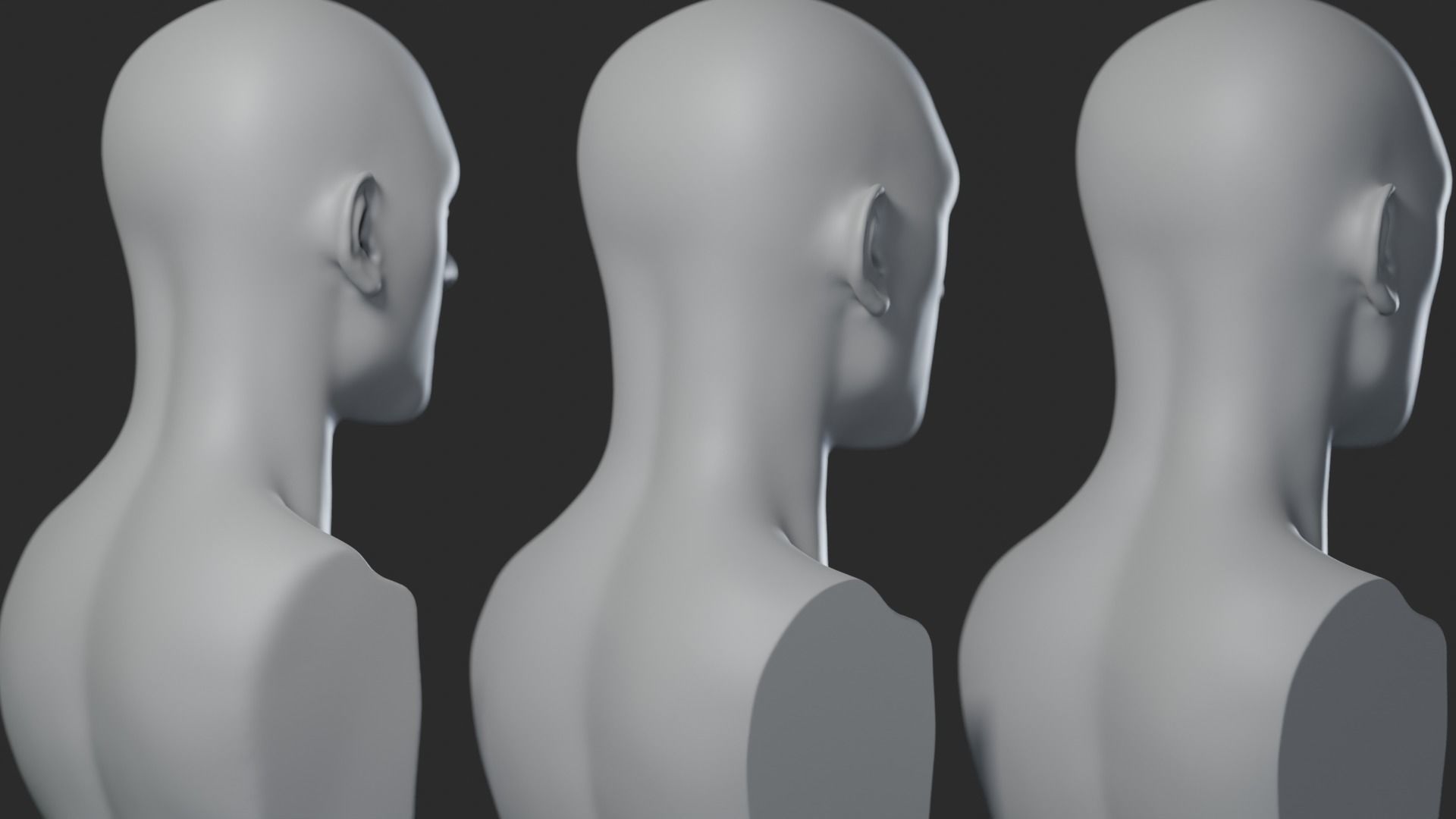 Female Head 3D model_4