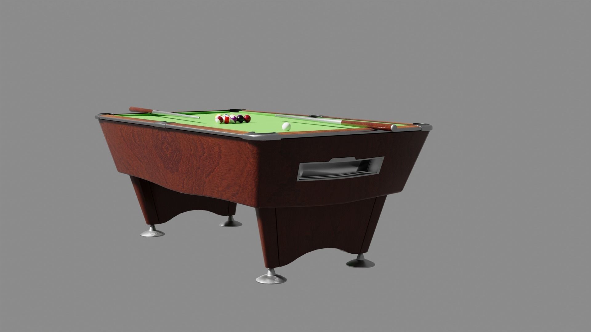 Billiard pool table Low-poly 3D model Low-poly 3D model_2