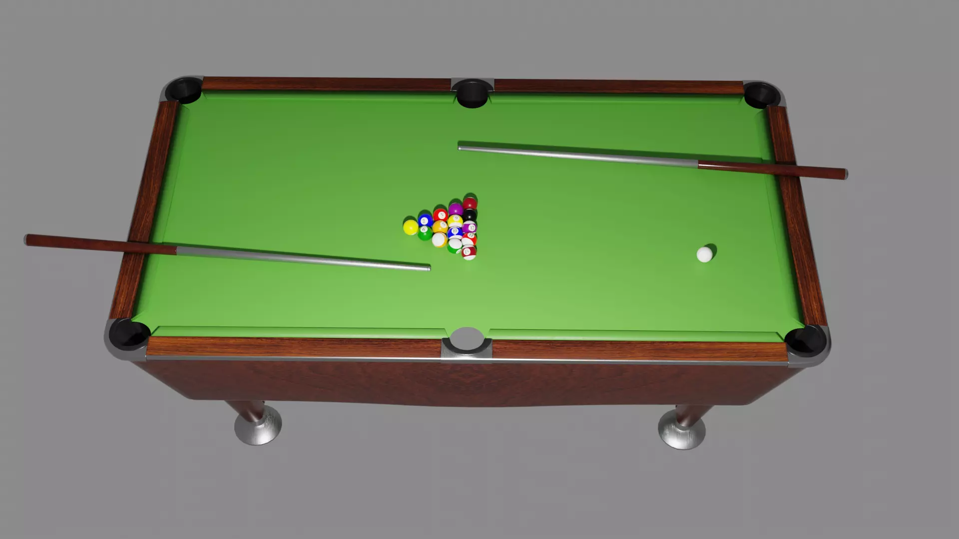 Billiard pool table Low-poly 3D model Low-poly 3D model_0