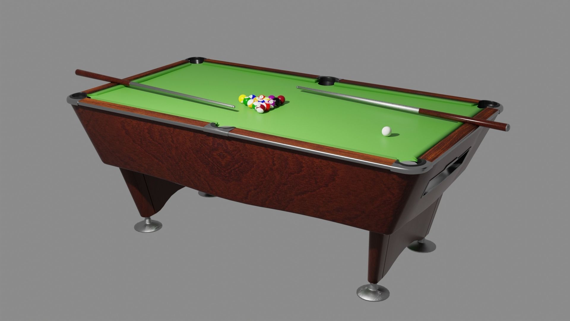 Billiard pool table Low-poly 3D model Low-poly 3D model_1