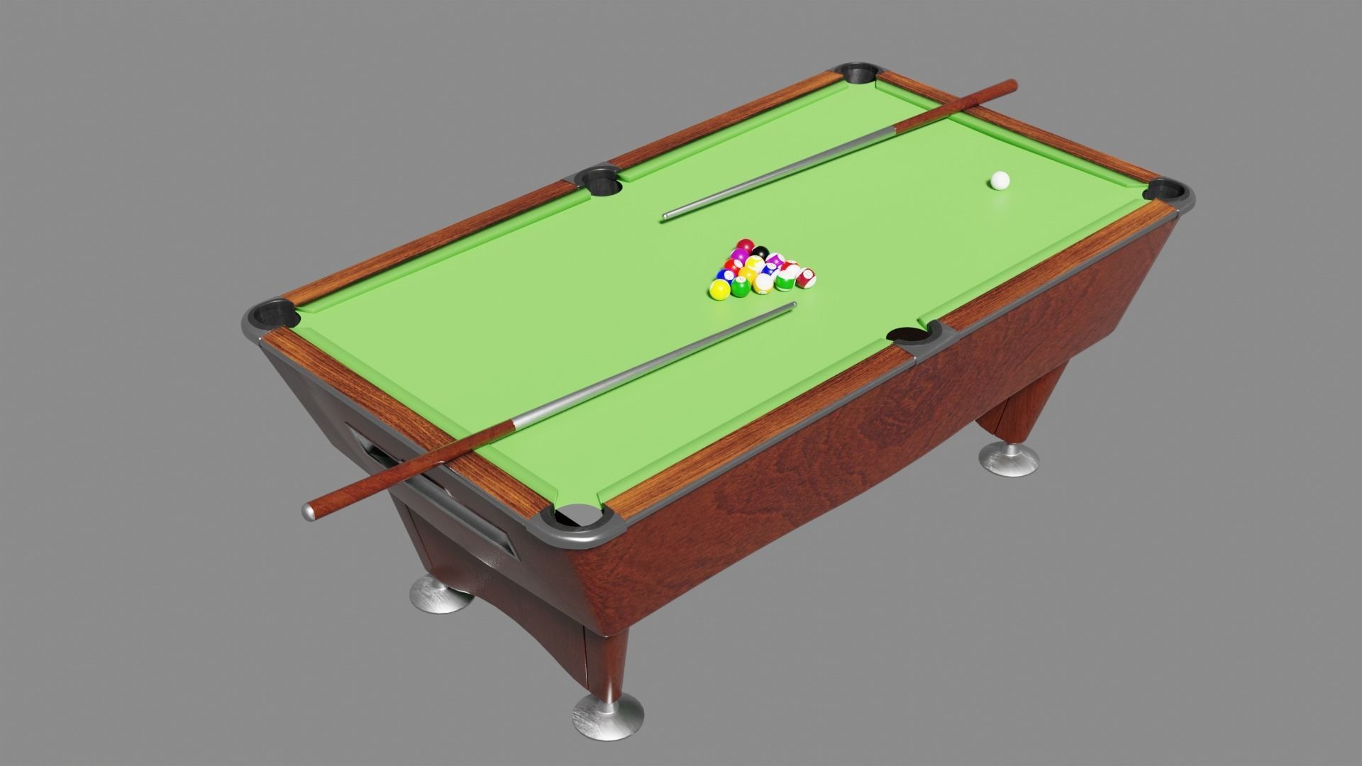 Billiard pool table Low-poly 3D model Low-poly 3D model_3