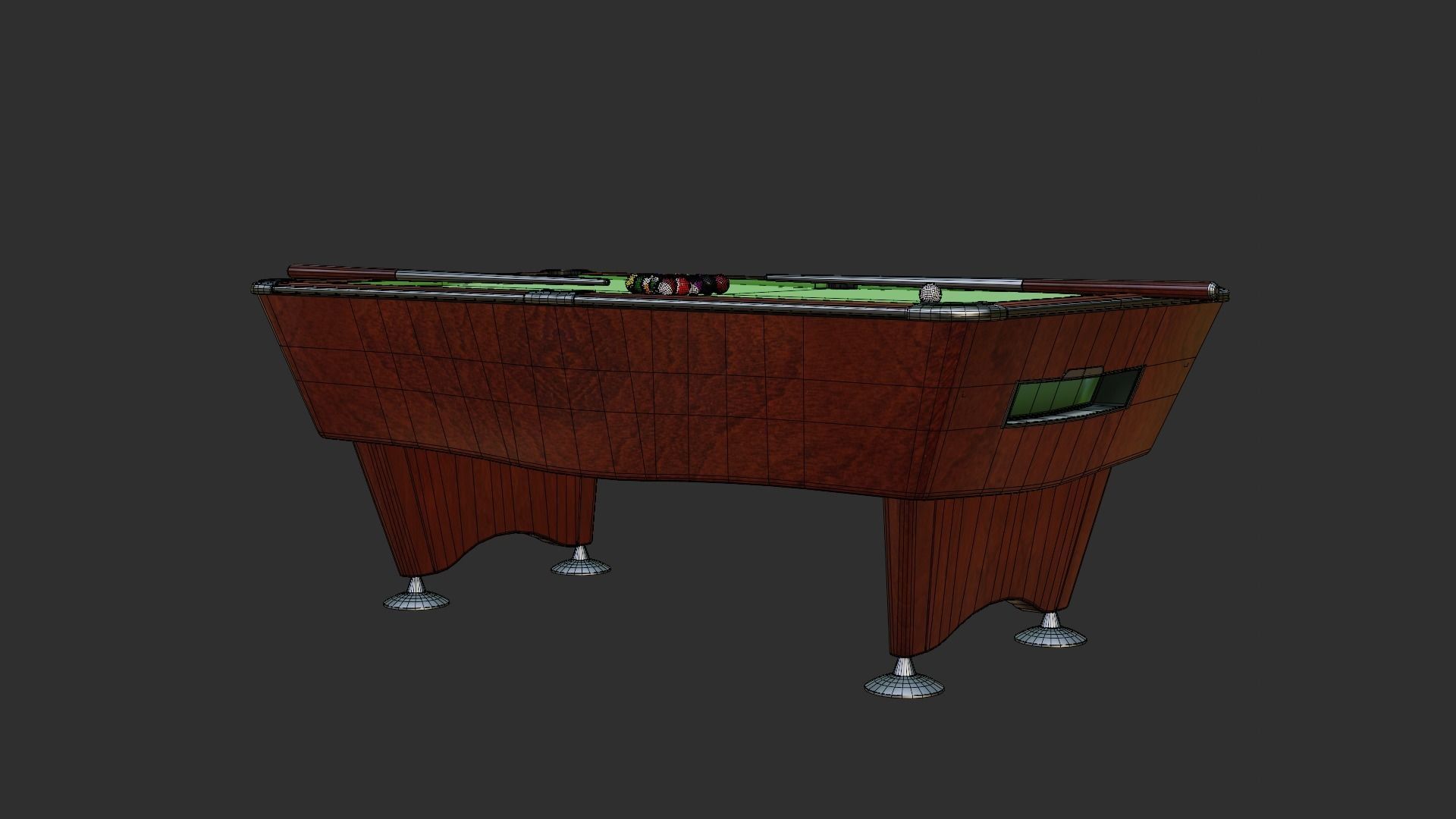 Billiard pool table Low-poly 3D model Low-poly 3D model_5