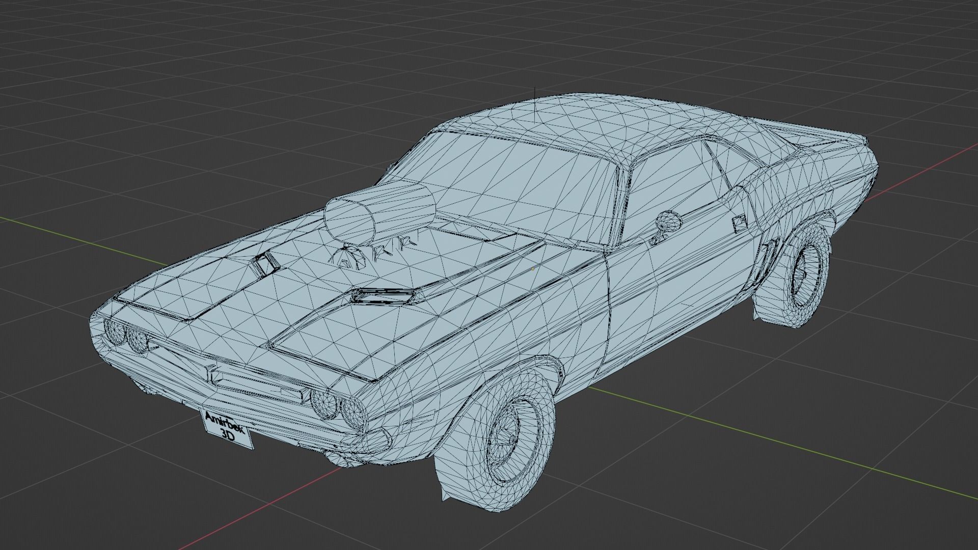 Dodge 3D model_4