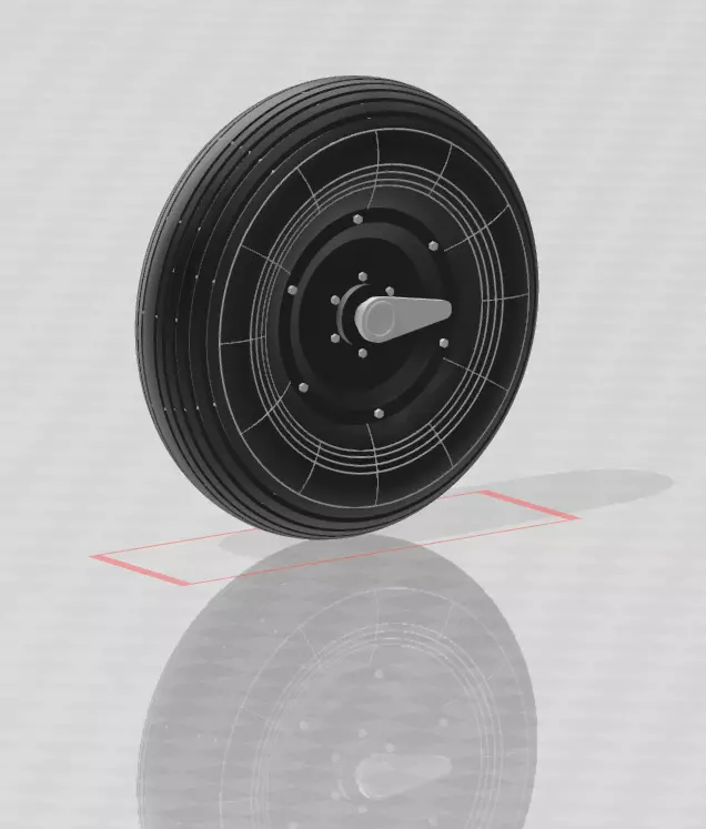Mi-2 scale model wheel set 3D print model