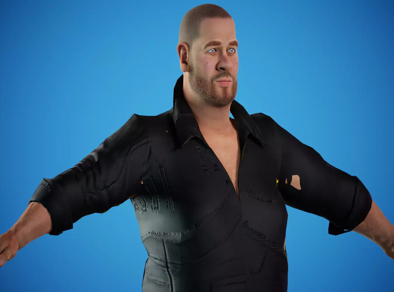 game   rigged   man Low-poly 3D model_2