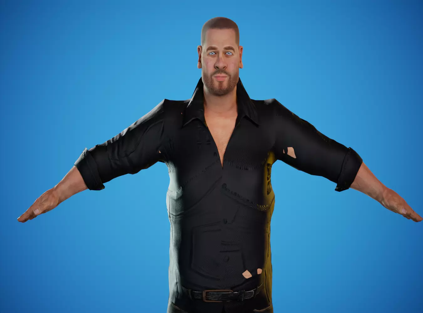 game   rigged   man Low-poly 3D model_4