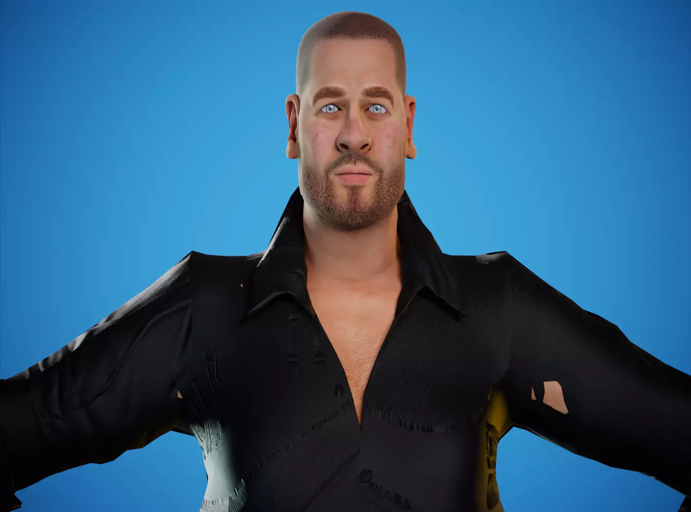 game   rigged   man Low-poly 3D model_0