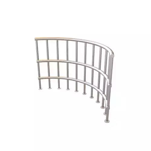 Curved Iron Fence V1 001