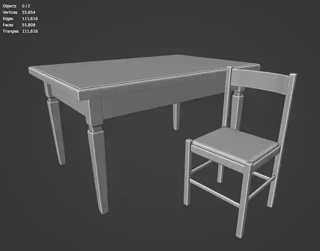 Table and chair