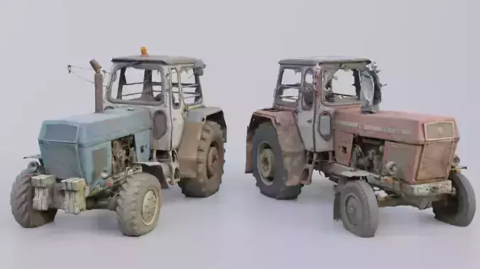 Two Old Tractors