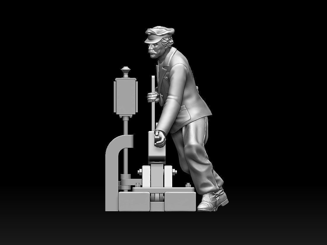staff railway 3D print model_46