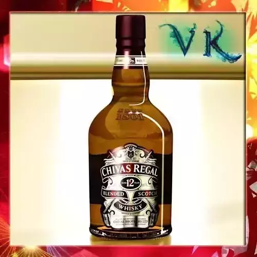 High Detailed Liquor Bottle Chivas Regal 12 years