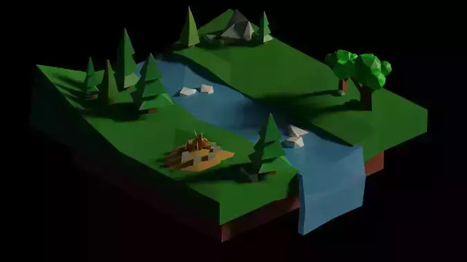 low poly world
