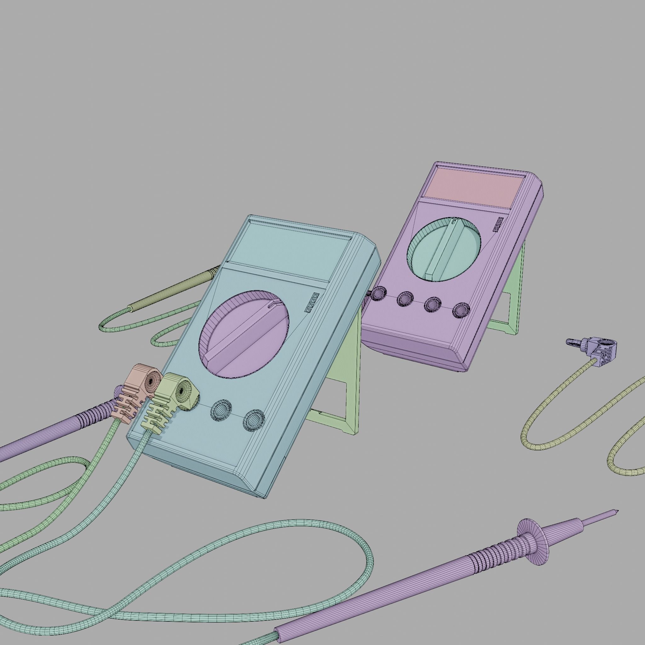 Multimeter Low-poly 3D model_14