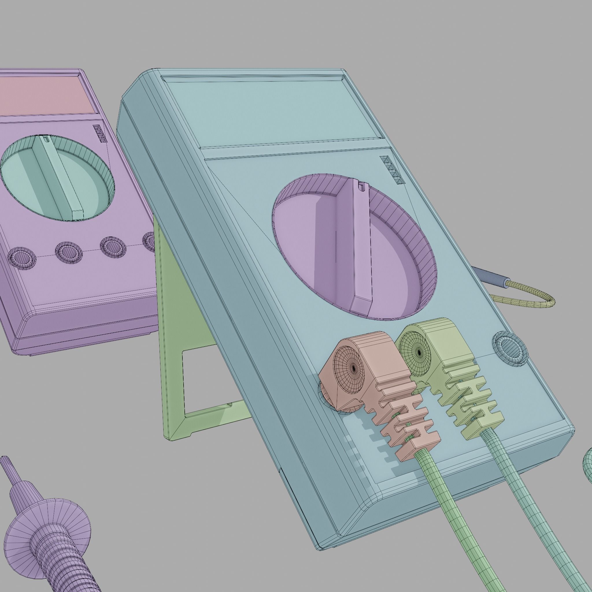 Multimeter Low-poly 3D model_15