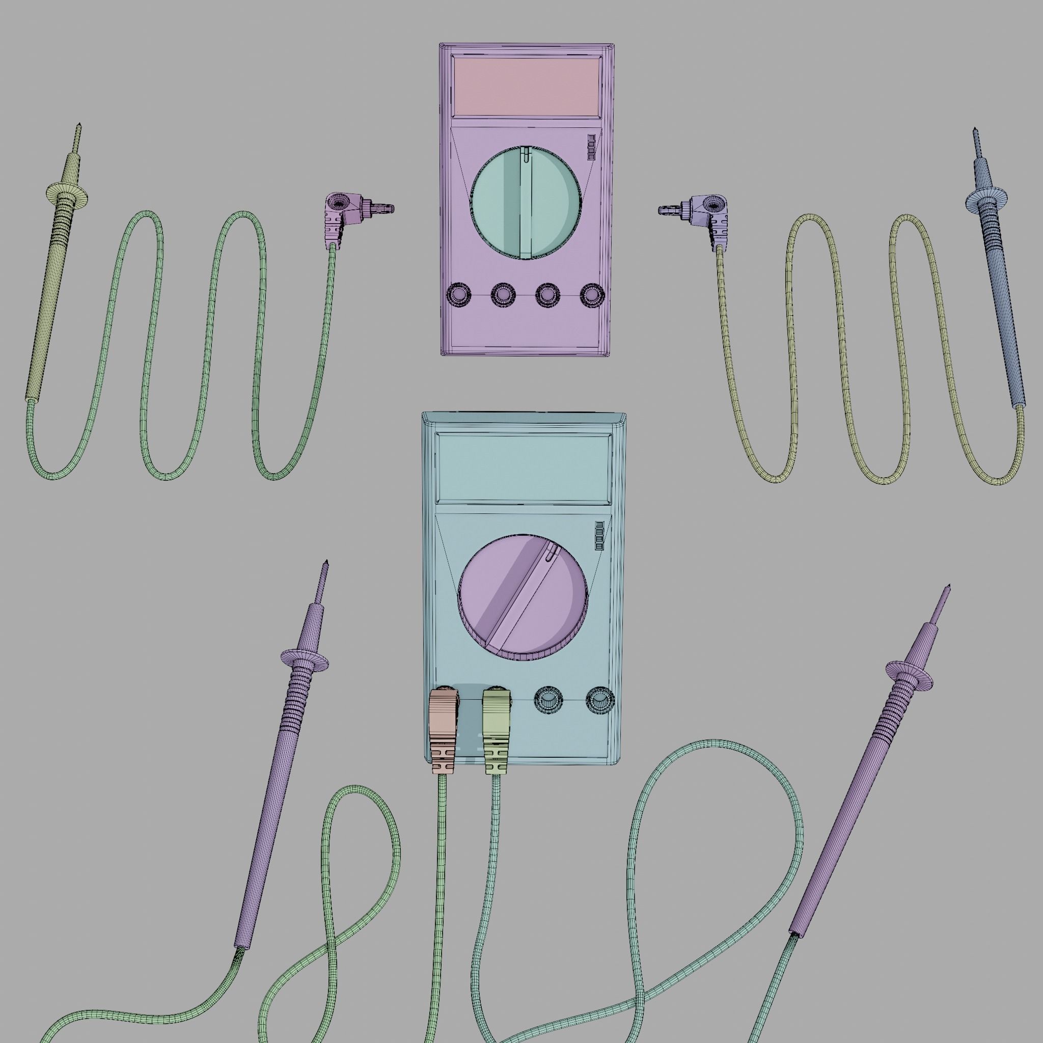 Multimeter Low-poly 3D model_19