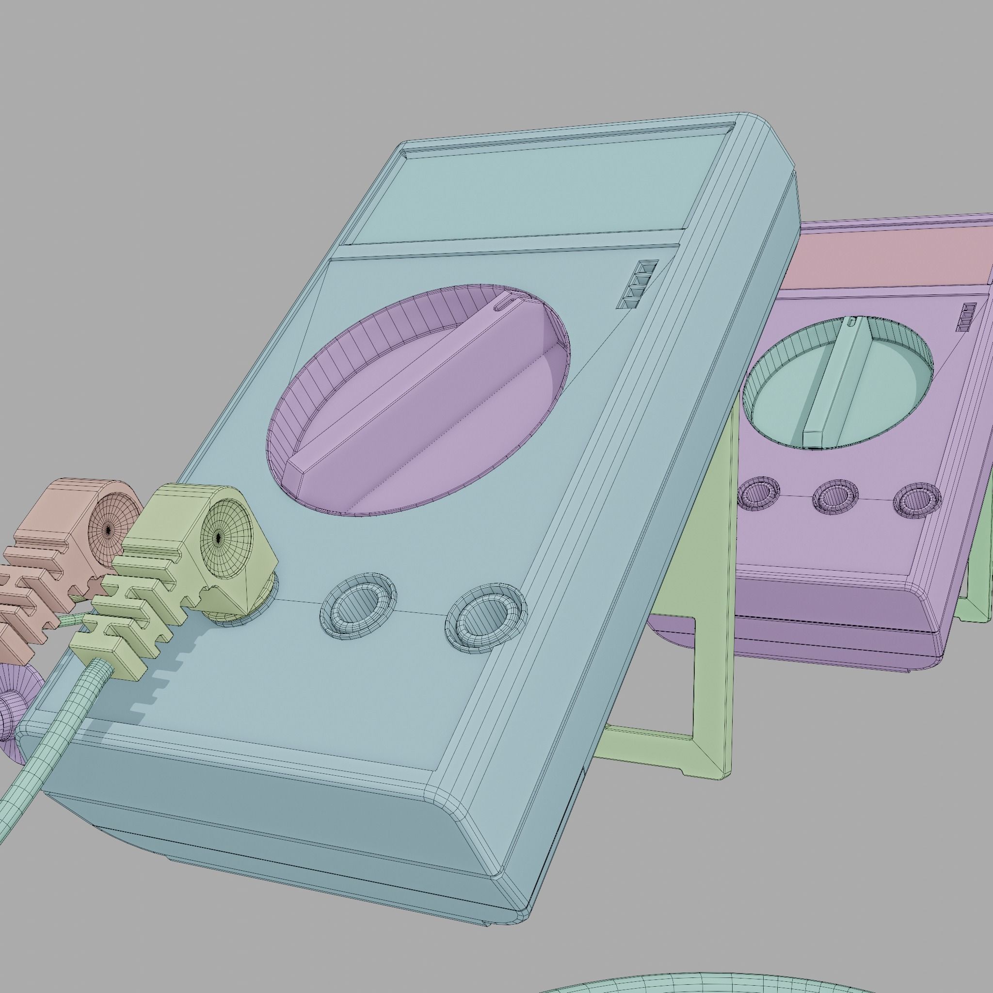 Multimeter Low-poly 3D model_13