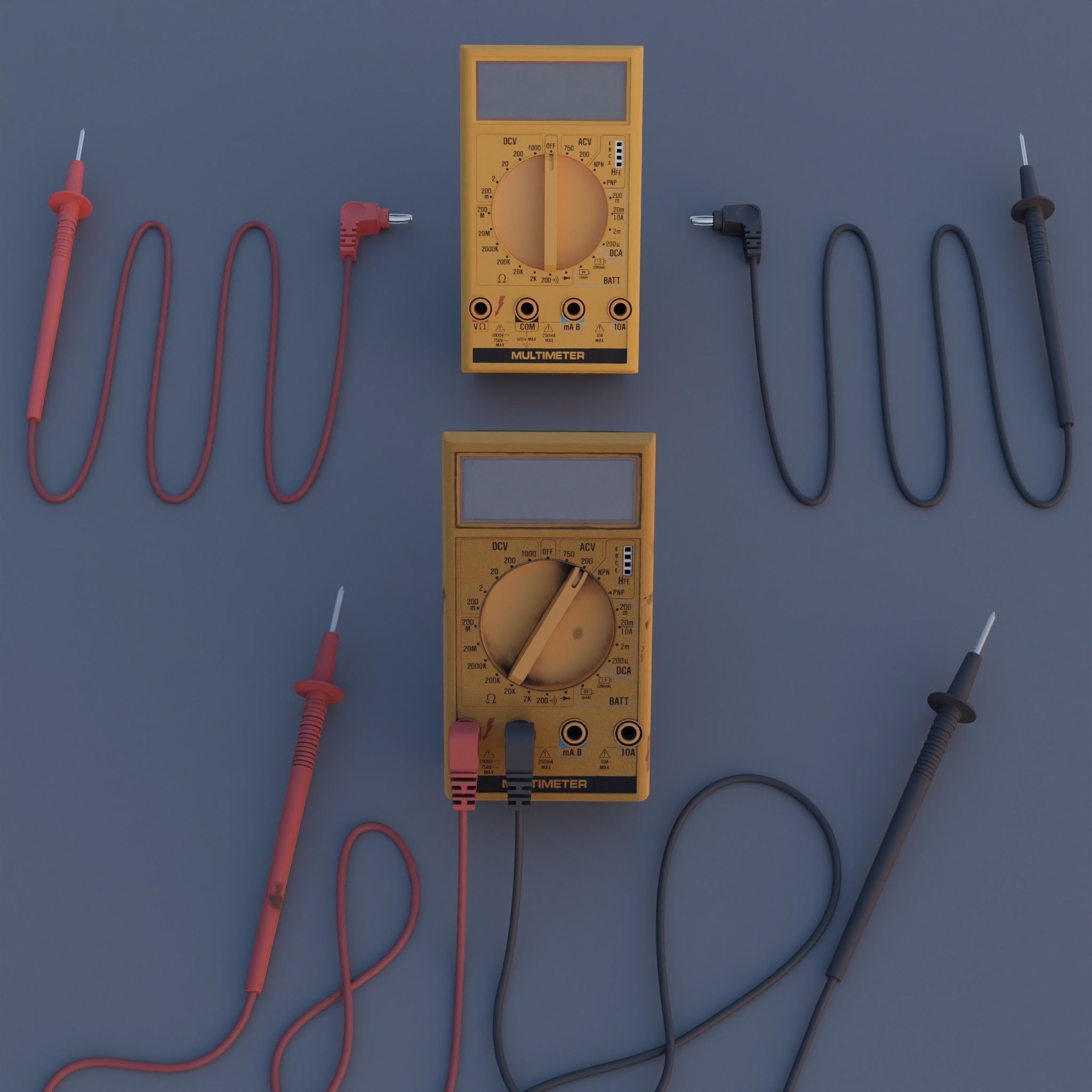 Multimeter Low-poly 3D model_4