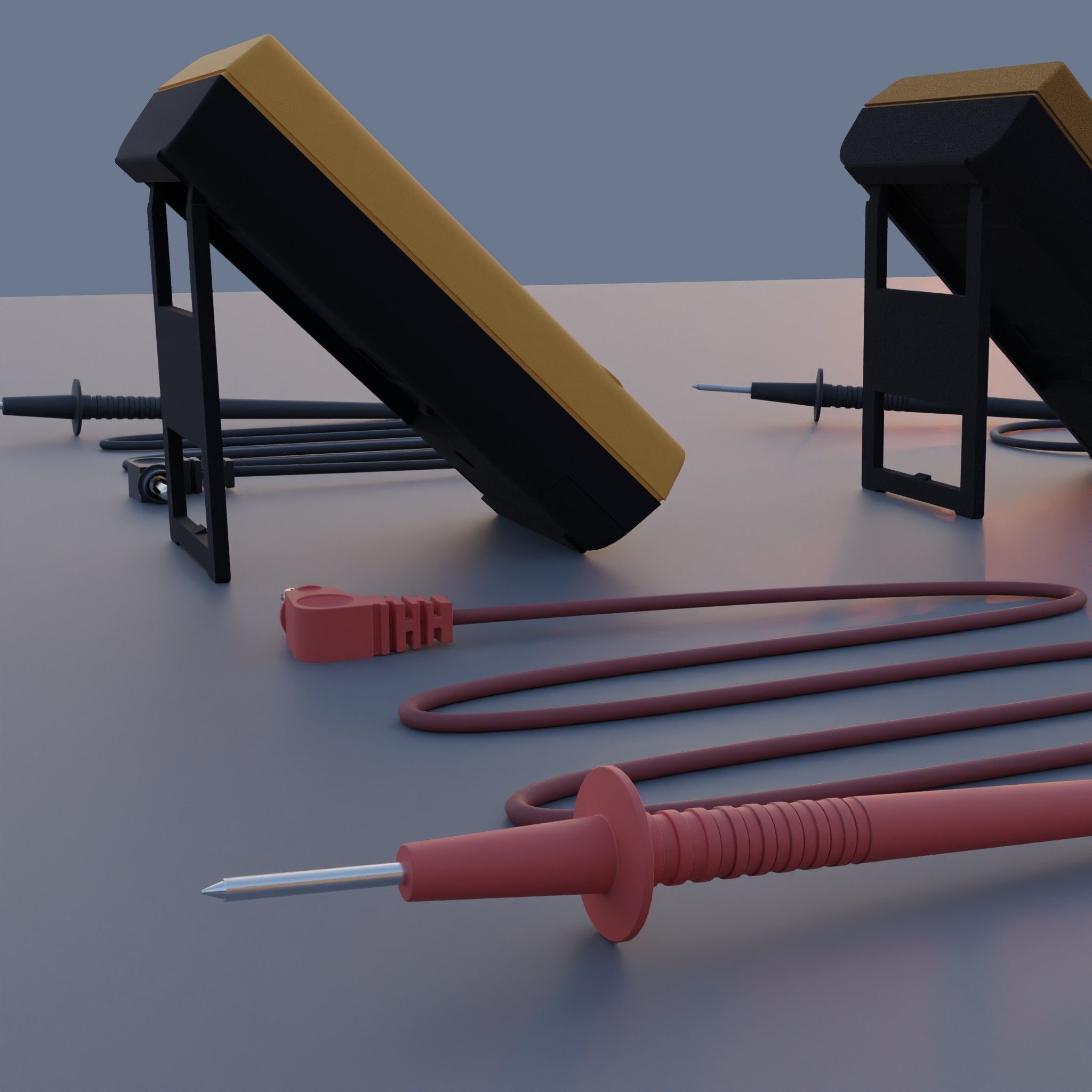 Multimeter Low-poly 3D model_7