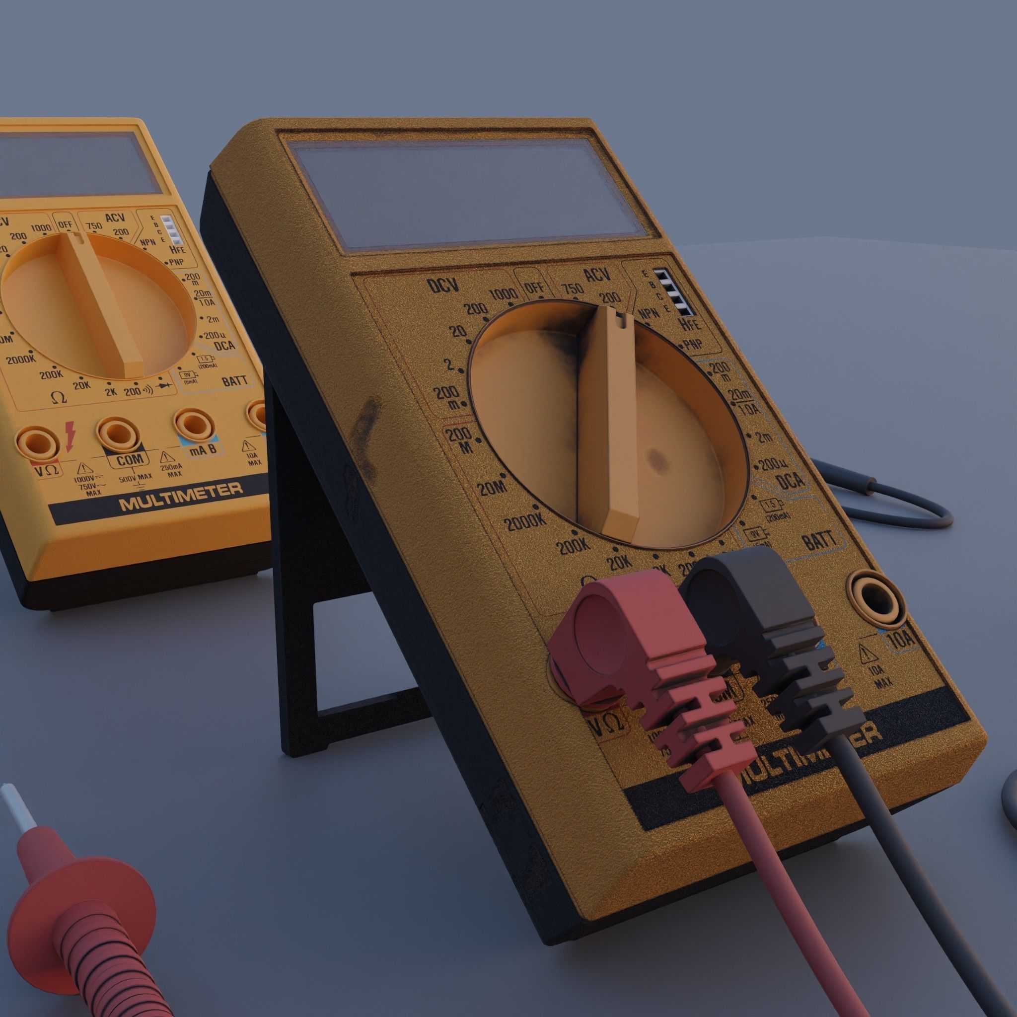 Multimeter Low-poly 3D model_2