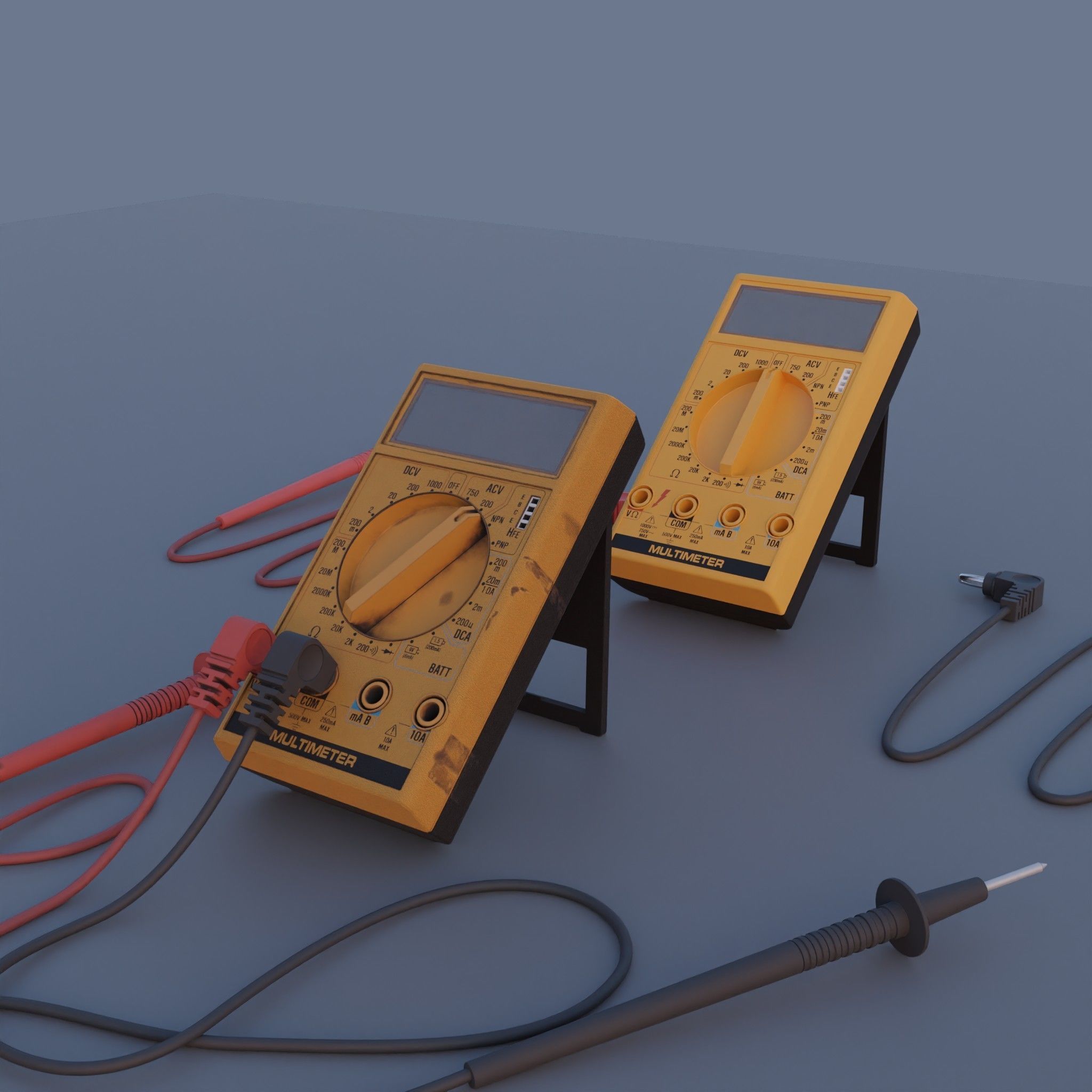 Multimeter Low-poly 3D model_1
