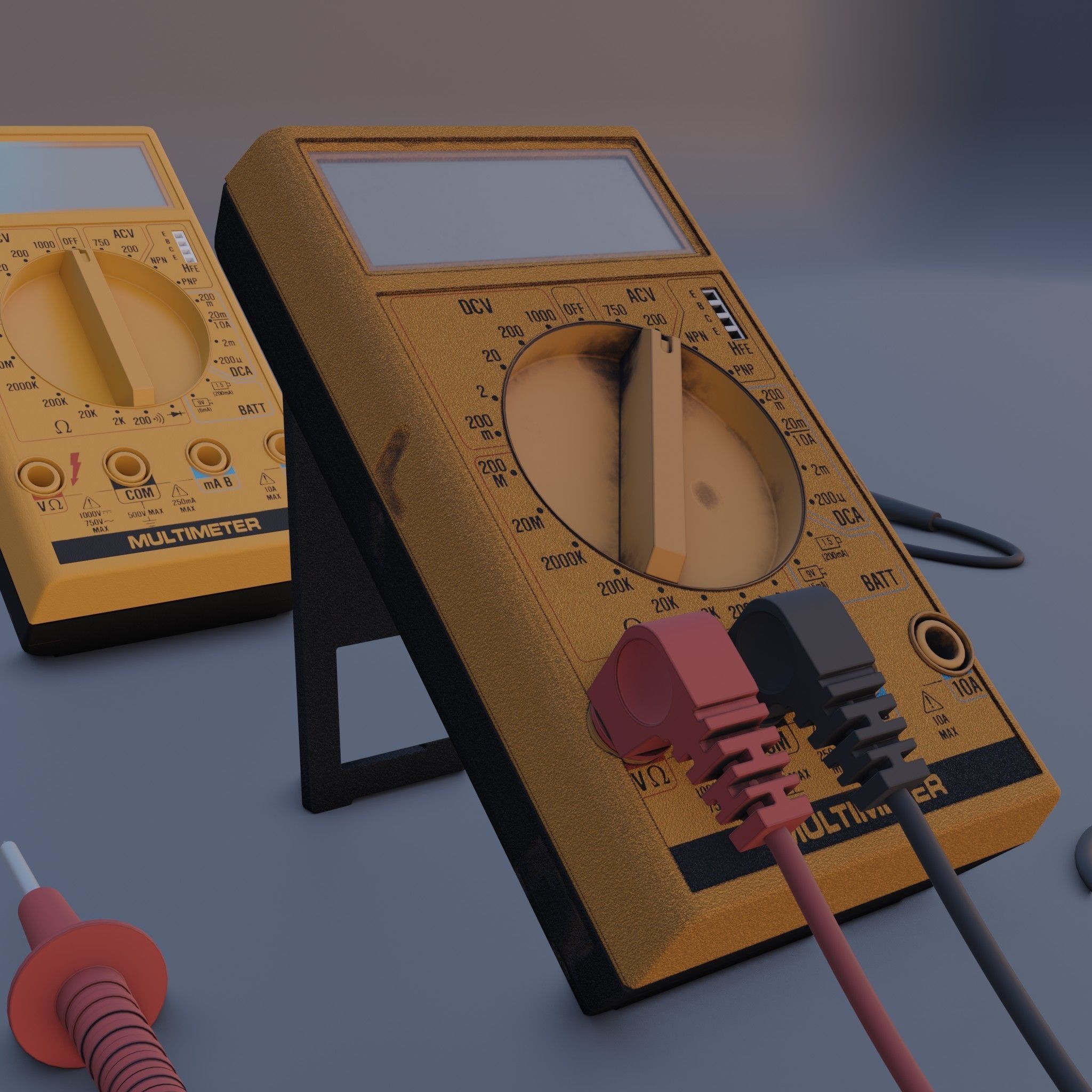 Multimeter Low-poly 3D model_10