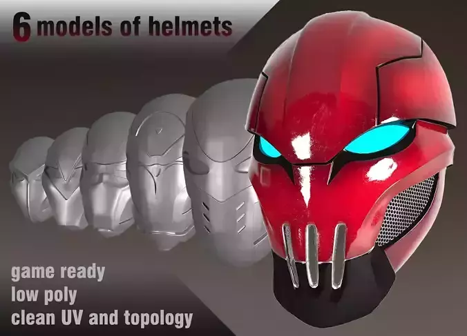 helmet Low-poly 3D model