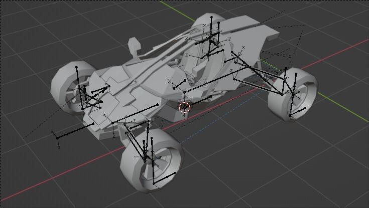Buggy Scifi Low-poly 3D model_5
