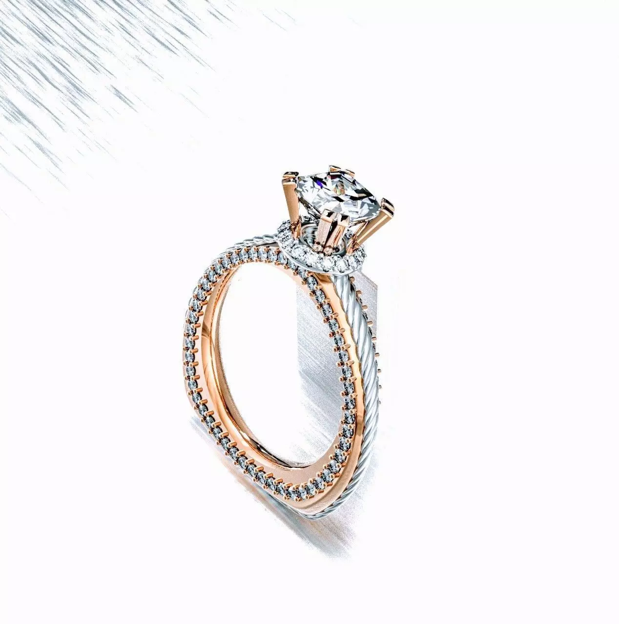 Fashion women Ring BY ETERNO TESORO 3dm and stl formats 3D print model