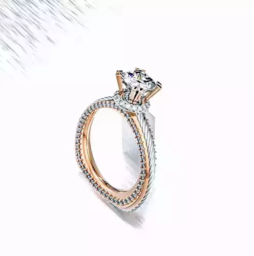 Fashion women Ring  BY ETERNO TESORO 3dm and stl formats 3D print model