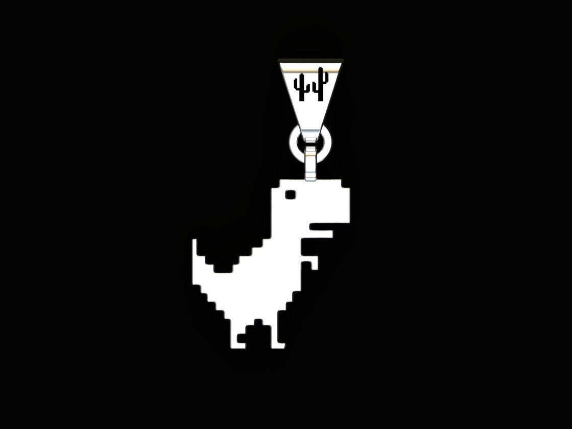 dino T-Rex pendant 3D print model_1