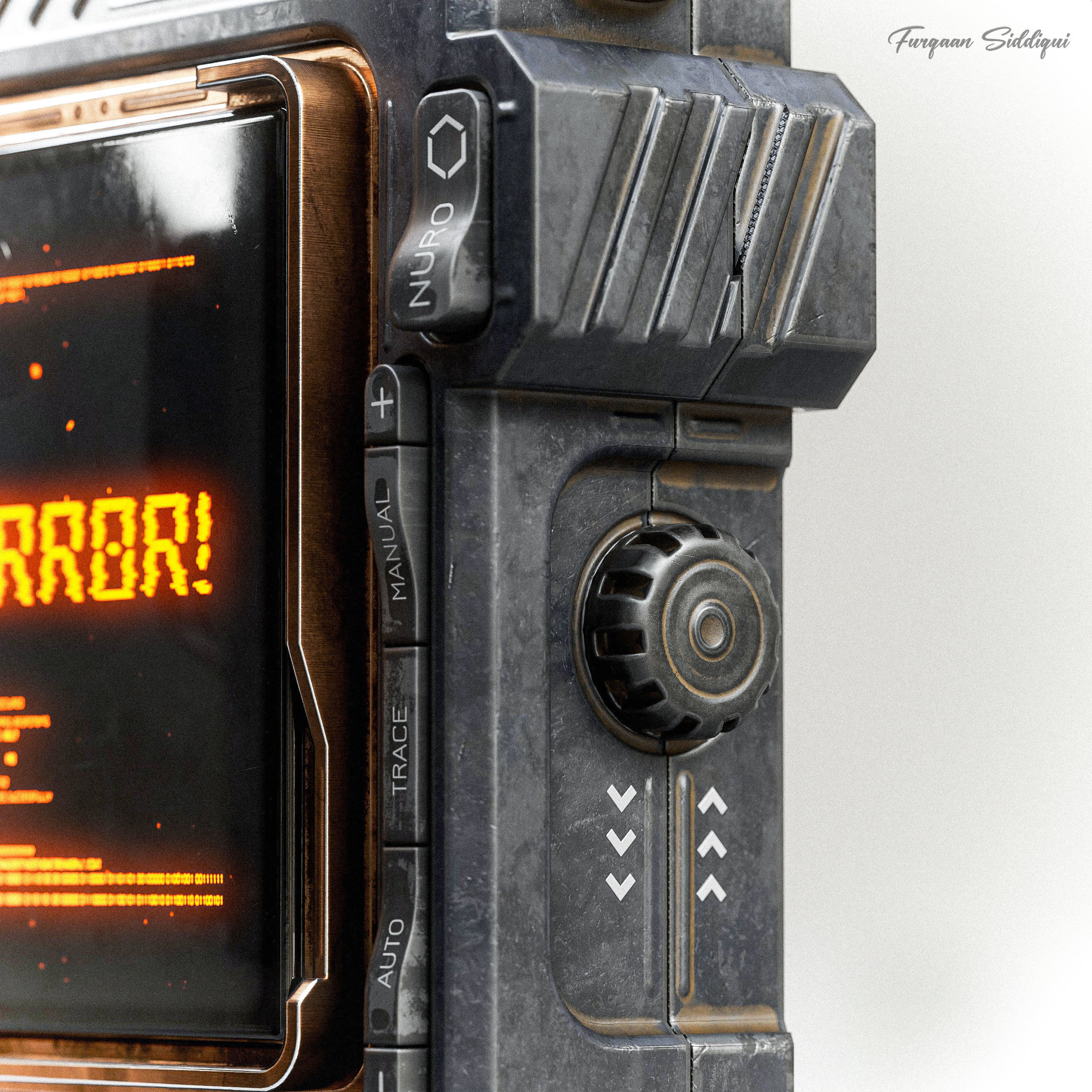 Sci-Fi Controller V16 PBR Low-poly 3D model_10