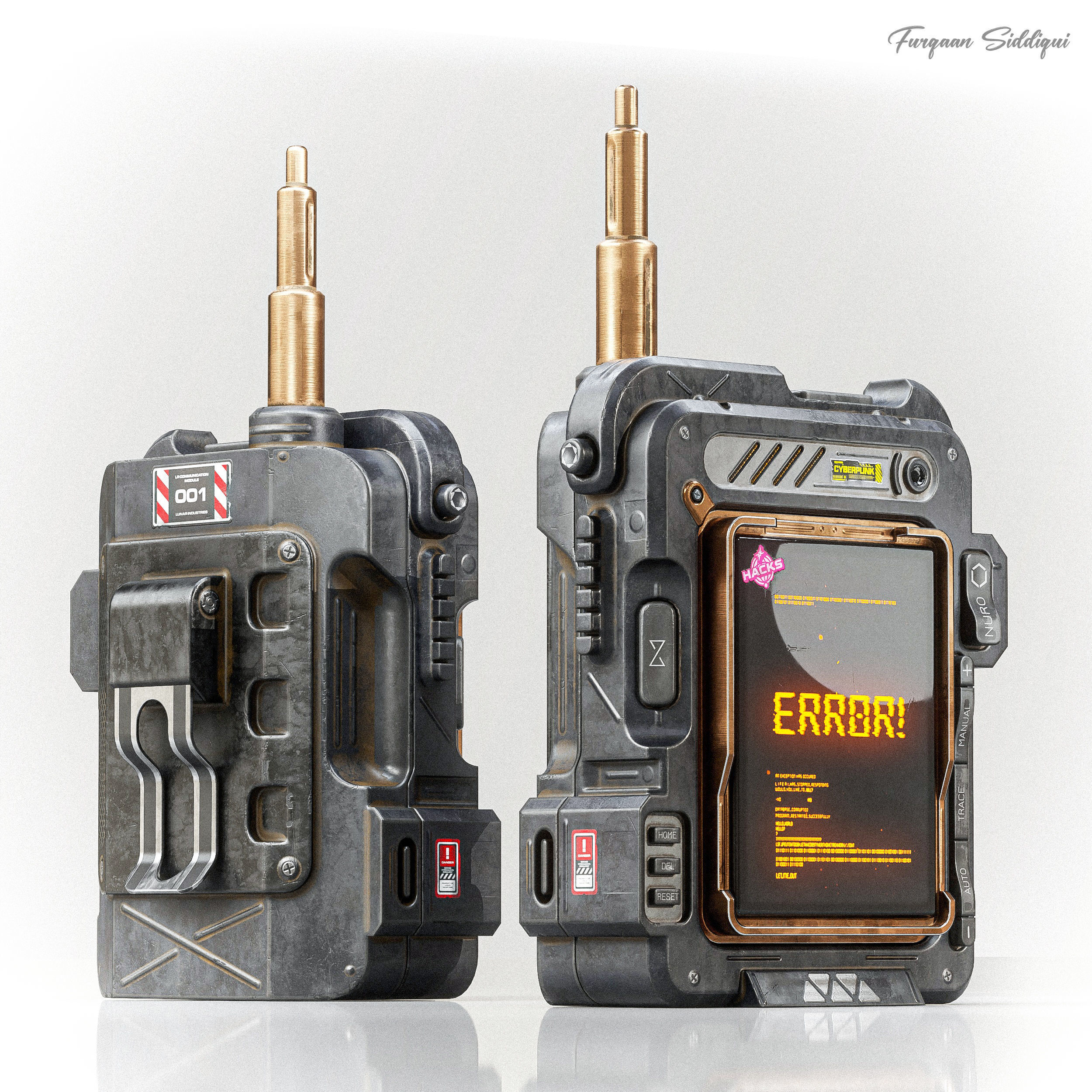 Sci-Fi Controller V16 PBR Low-poly 3D model_7