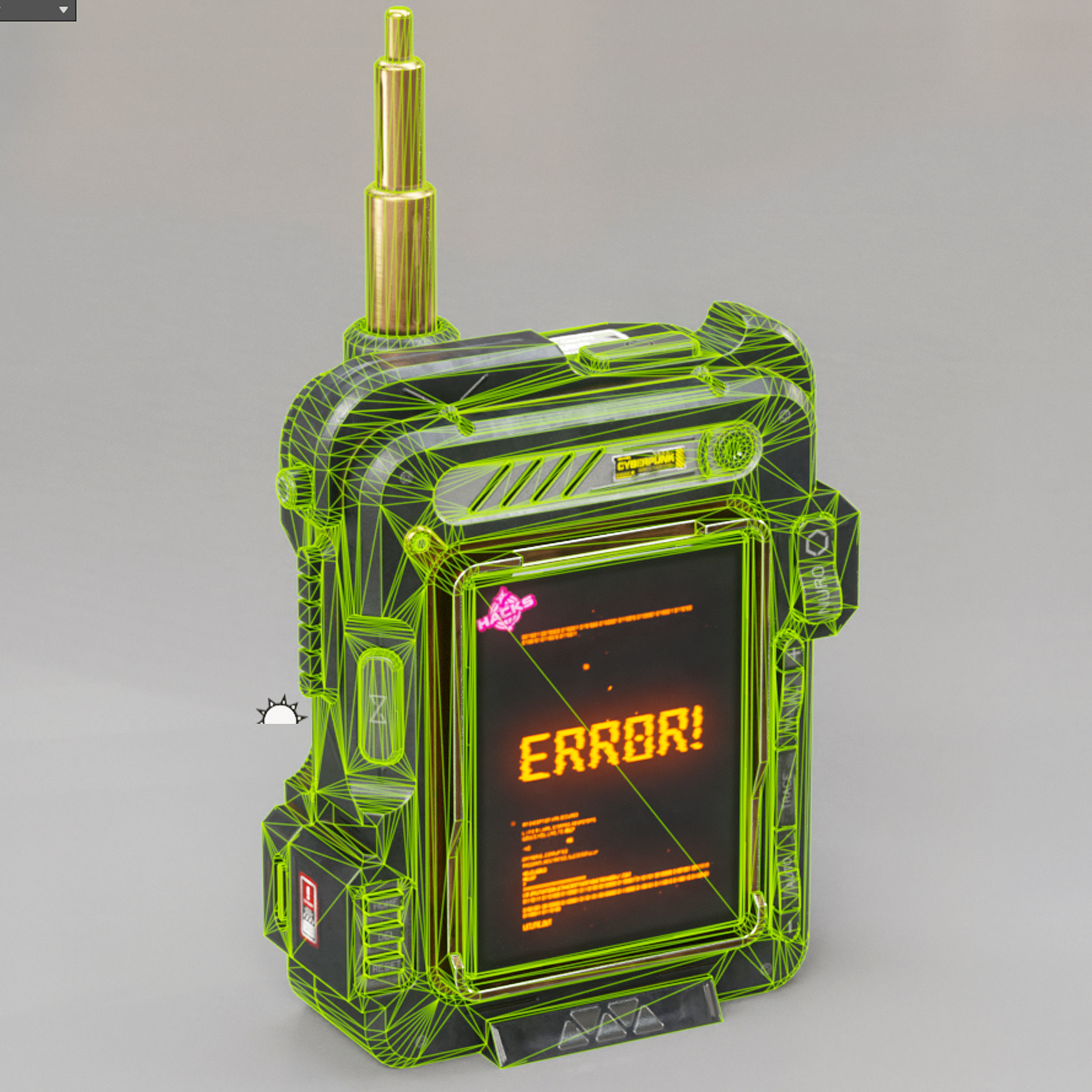 Sci-Fi Controller V16 PBR Low-poly 3D model_19