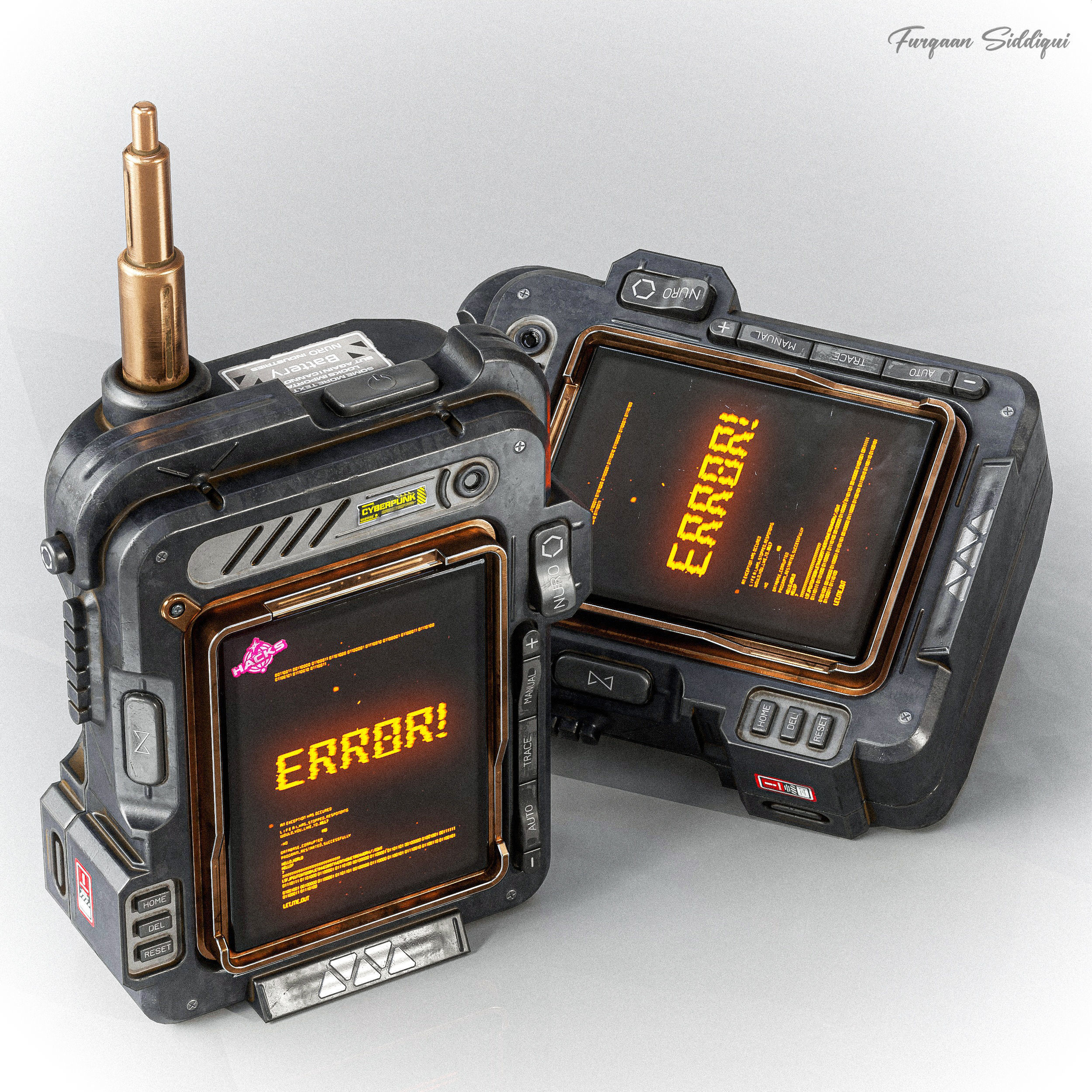 Sci-Fi Controller V16 PBR Low-poly 3D model_3