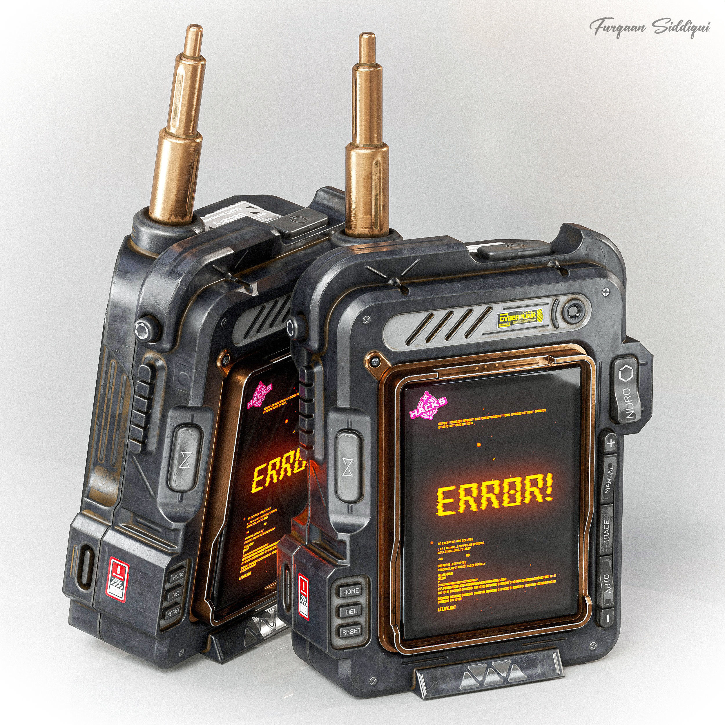 Sci-Fi Controller V16 PBR Low-poly 3D model_4